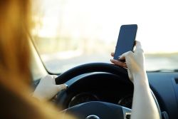 Person on phone while driving